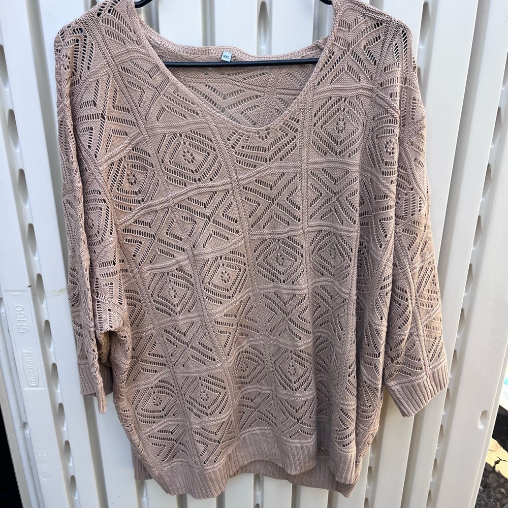 Zeagoo Women's Tan V-Neck Sweater